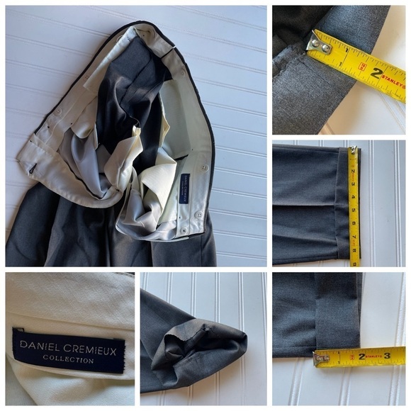 Daniel Cremieux Trouser Dress pant Slacks Gray Size 34 27.5L Business office - Picture 4 of 8